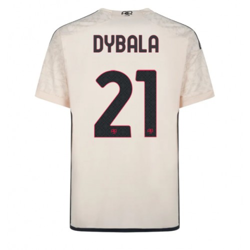 Camisa de Futebol AS Roma Paulo Dybala #21 Equipamento Secundário 2023-24 Manga Curta